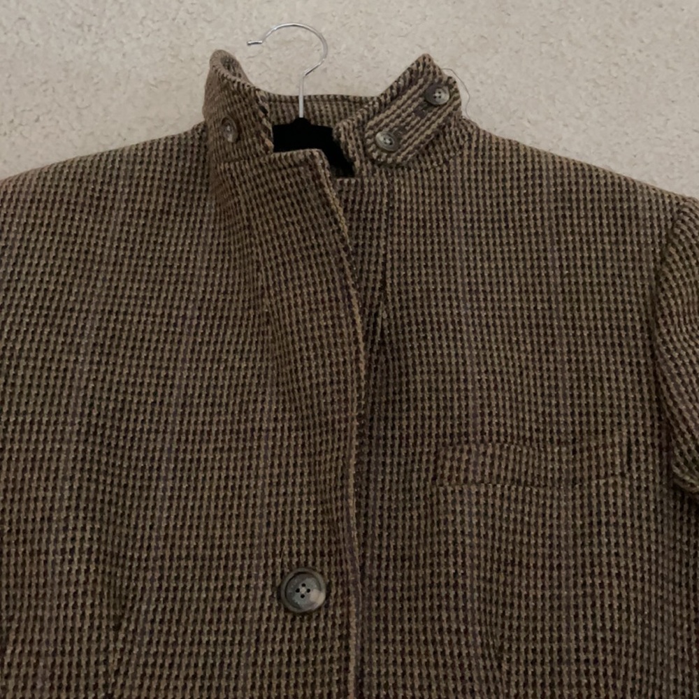 Lauren Ralph Lauren Equestrian Houndstooth Wool Blazer Size 10 - Picture 13 of 14